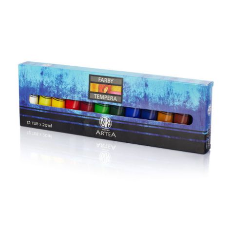 Farby Tempera Astra Artea, 12 kolorów x 20ml